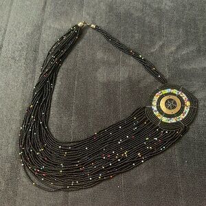 Authentic Navajo Hand Beaded Dream Catcher Necklace.